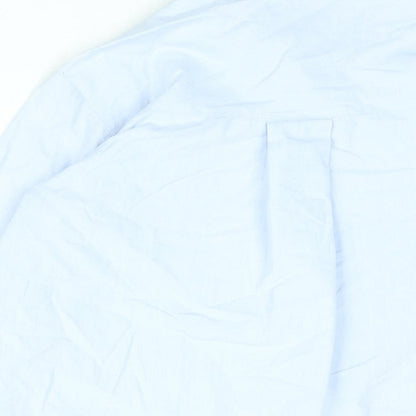 Womens UK Size XS Zara Blue Basic Button-Up