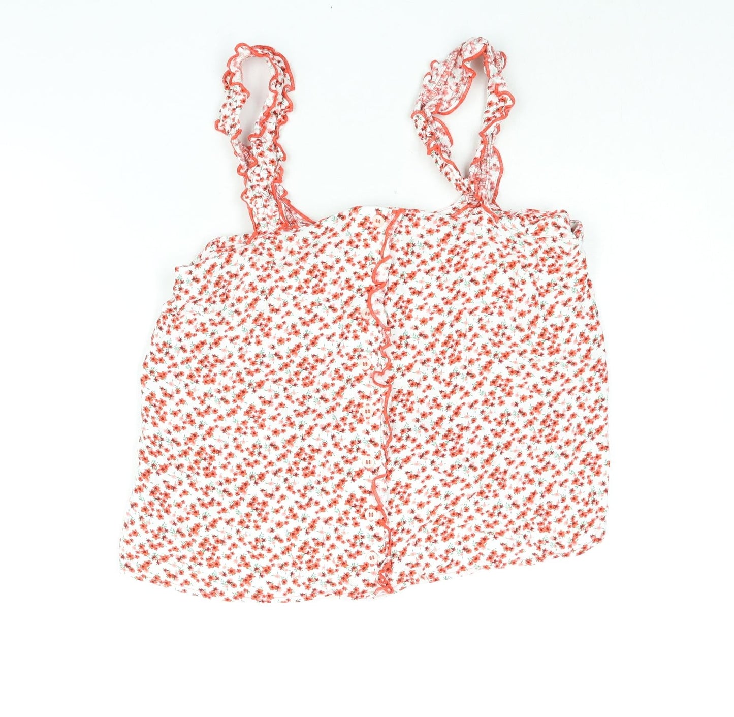 Womens UK Size 10 Topshop Red Camisole Blouse
