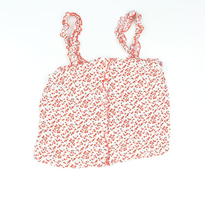 Womens UK Size 10 Topshop Red Camisole Blouse