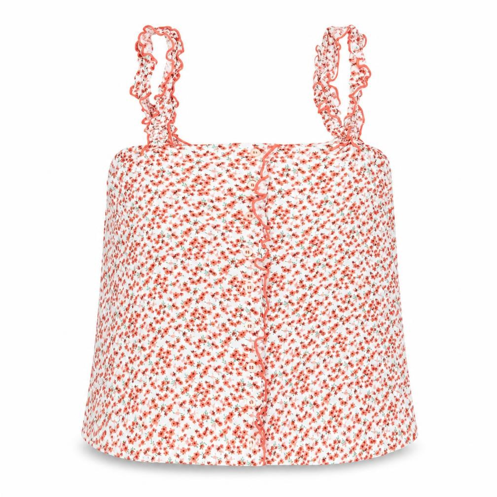 Womens UK Size 10 Topshop Red Camisole Blouse