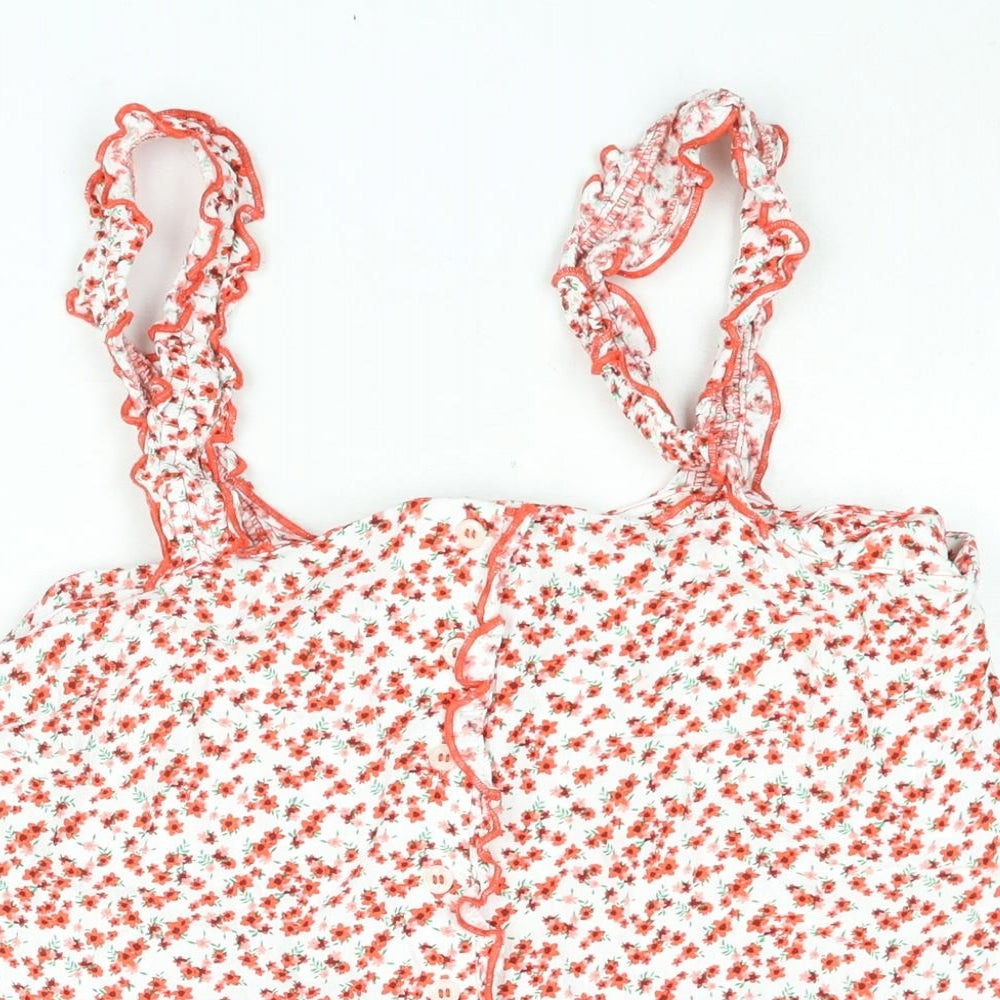 Womens UK Size 10 Topshop Red Camisole Blouse