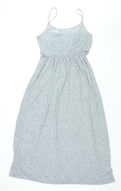 Divided by H&M Womens Grey Polyester Maxi Size L Scoop Neck Pullover