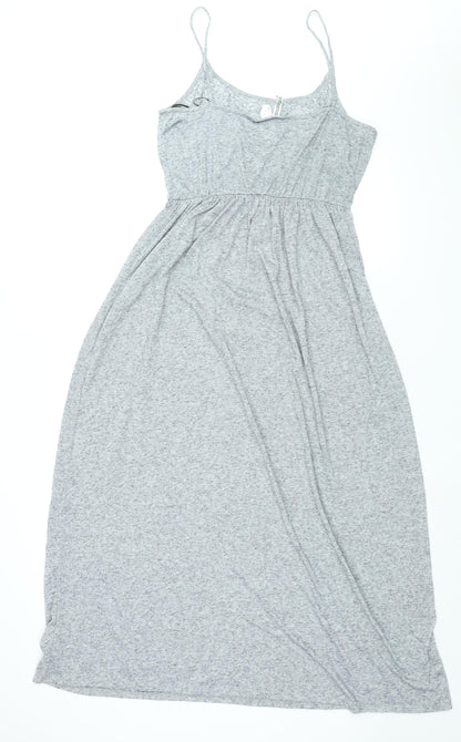 Divided by H&M Womens Grey Polyester Maxi Size L Scoop Neck Pullover