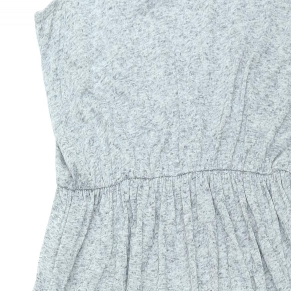 Divided by H&M Womens Grey Polyester Maxi Size L Scoop Neck Pullover