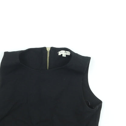 Womens UK Size 8 River Island Black Cropped Blouse