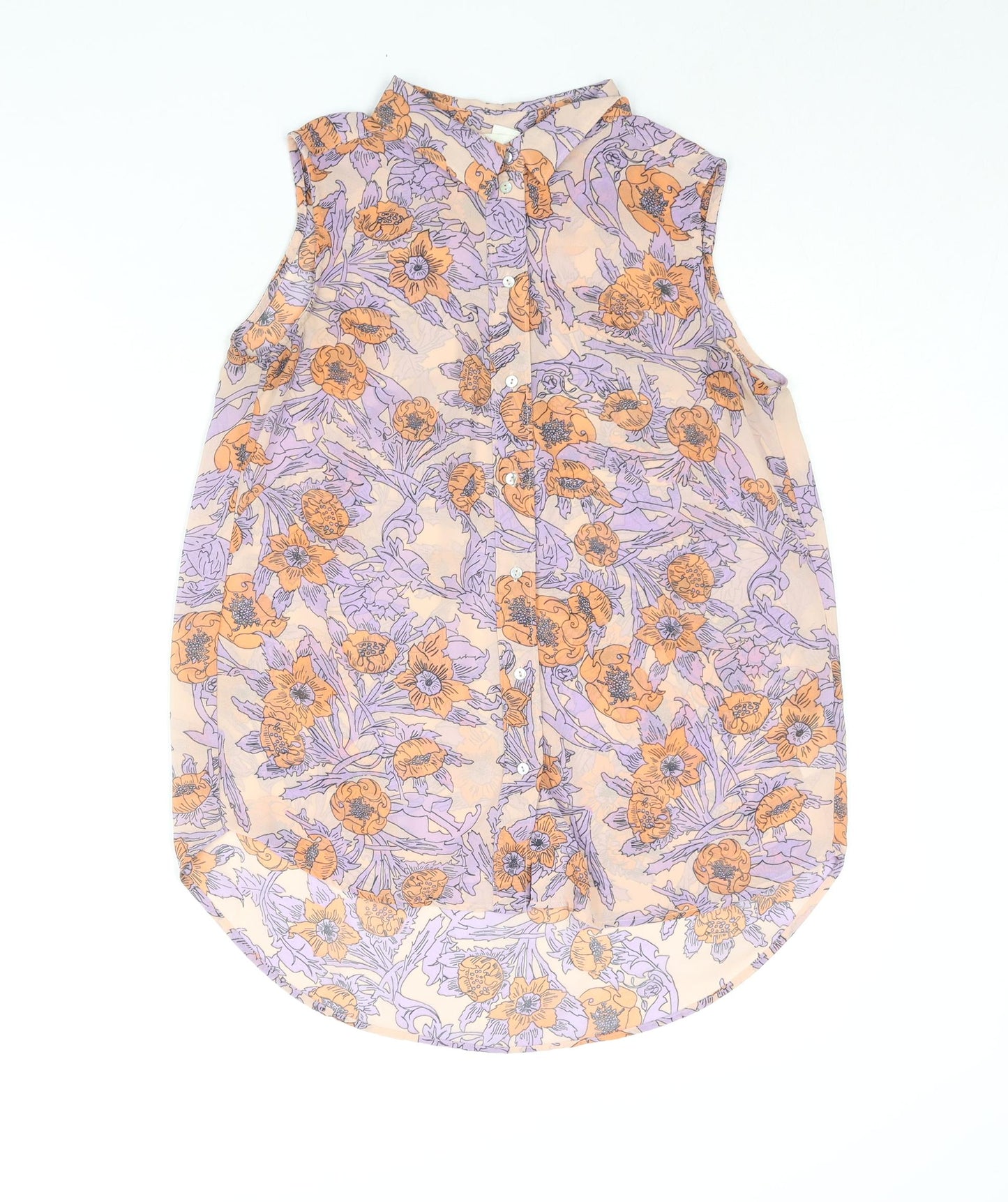 Womens UK Size 6 H&M Multicoloured Basic Blouse