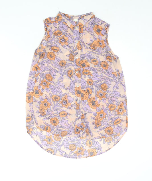 Womens UK Size 6 H&M Multicoloured Basic Blouse