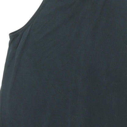 Gap Womens Black Modal Shift Size XL Scoop Neck Snap - Drawstring Waist