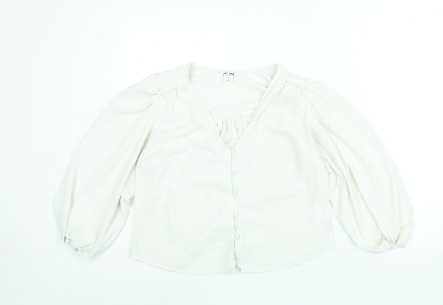 Womens UK Size M Monki White Basic Blouse