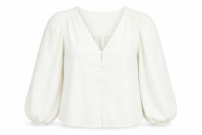 Womens UK Size M Monki White Basic Blouse
