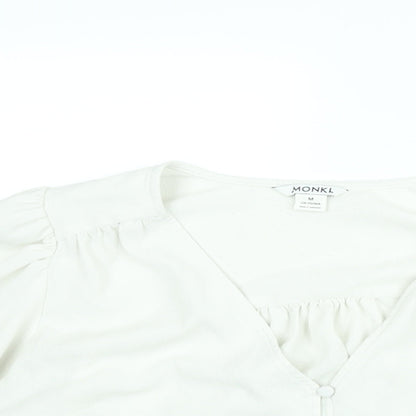 Womens UK Size M Monki White Basic Blouse