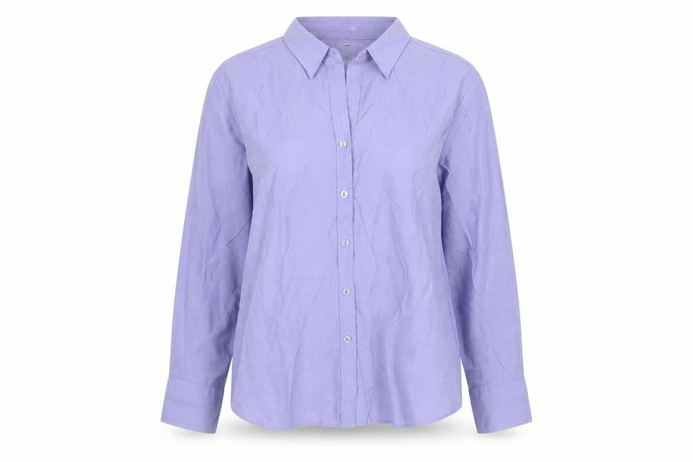 Womens UK Size 18 Sara Purple Basic Button-Up