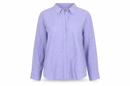 Womens UK Size 18 Sara Purple Basic Button-Up