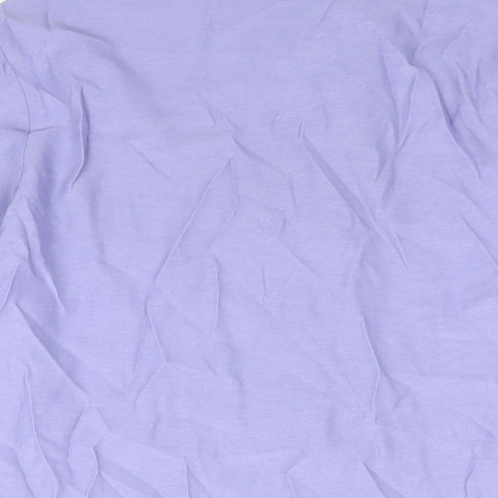 Womens UK Size 18 Sara Purple Basic Button-Up