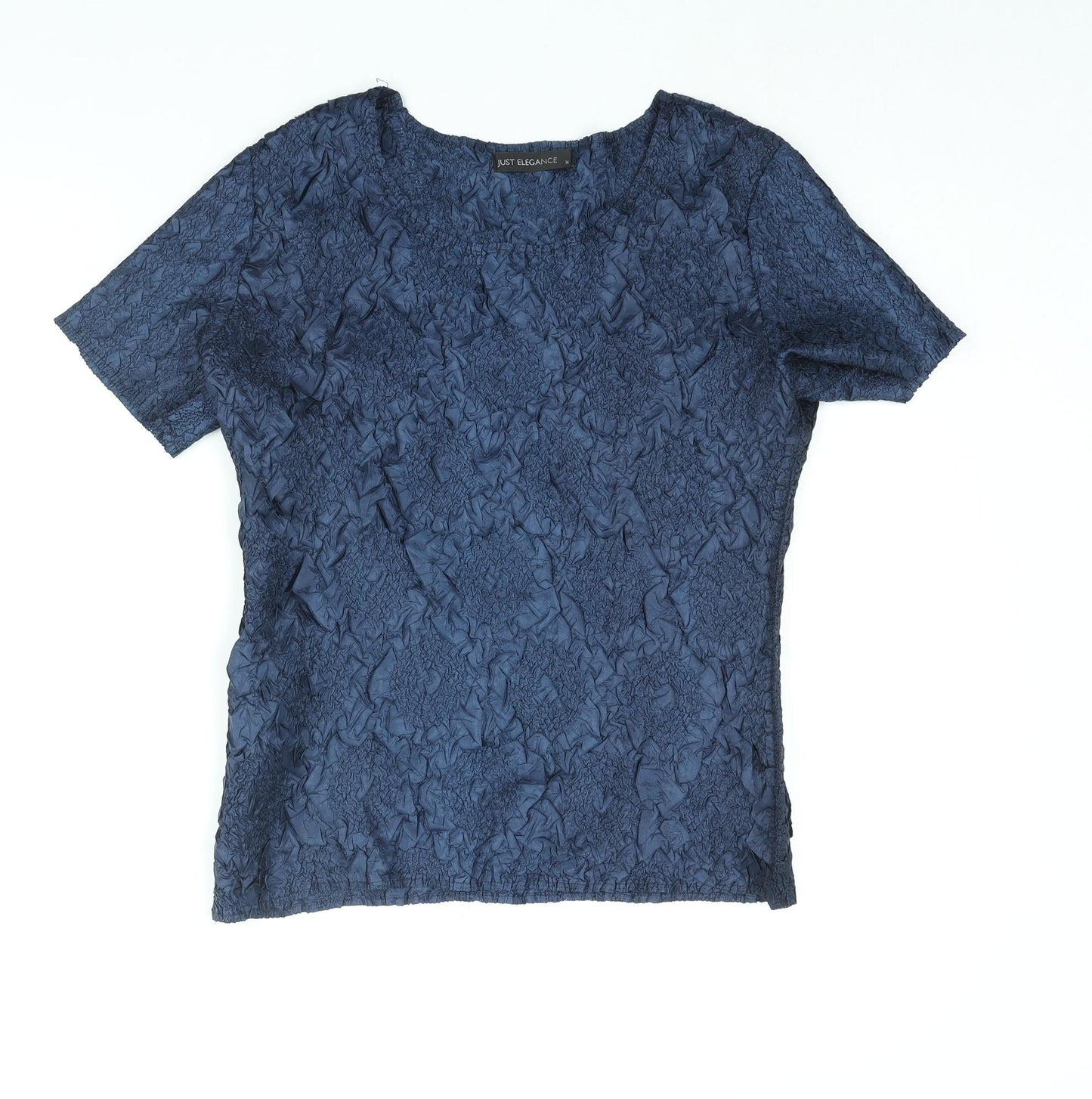 Womens UK Size M Just Elegance Blue Basic Blouse