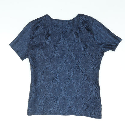 Womens UK Size M Just Elegance Blue Basic Blouse