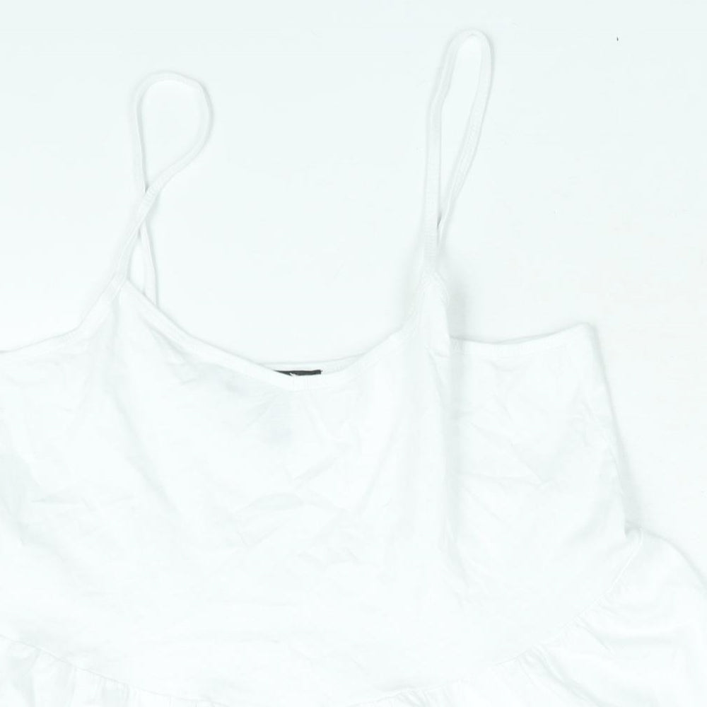 Womens UK Size 10 New Look White Camisole Blouse