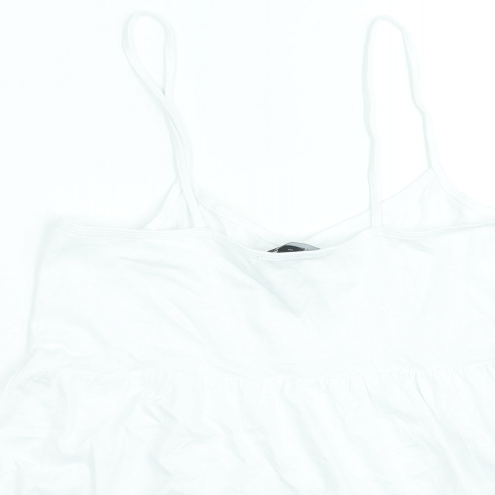 Womens UK Size 10 New Look White Camisole Blouse