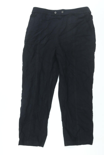 Womens UK Size 32 in EWM Regular Fit  Black Trousers