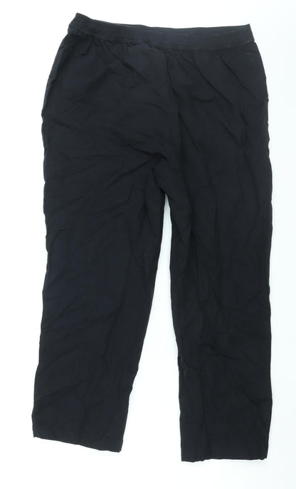 Womens UK Size 32 in EWM Regular Fit  Black Trousers