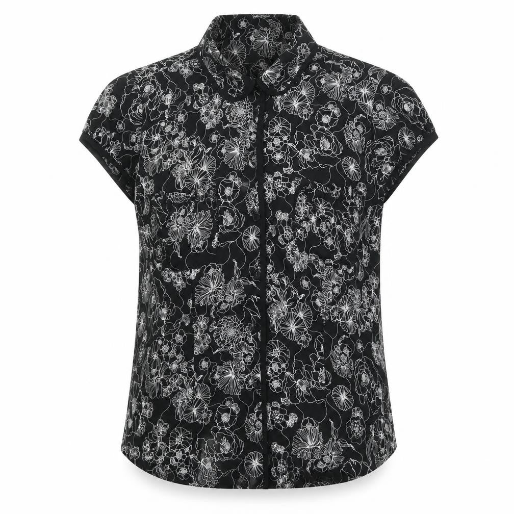 Womens UK Size 14 AMARANTO Black Basic Blouse