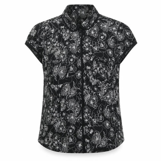 Womens UK Size 14 AMARANTO Black Basic Blouse