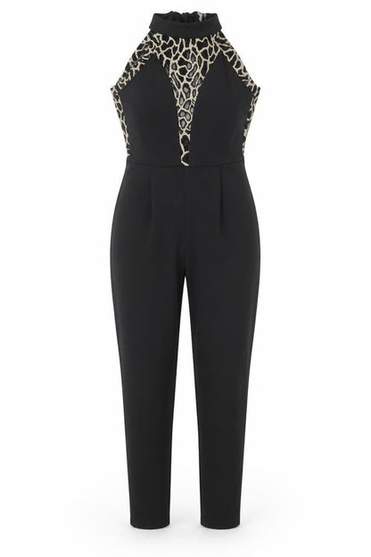 Womens UK Size 10 Lipsy One-Piece Black Jumpsuit