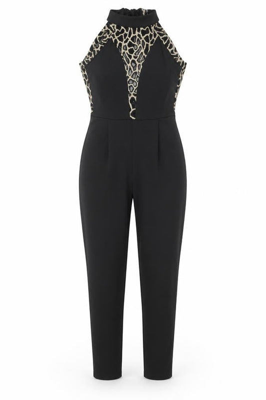 Womens UK Size 10 Lipsy One-Piece Black Jumpsuit