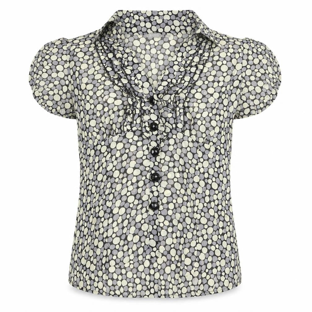 Womens UK Size 16 Mia Moda Grey Basic Blouse