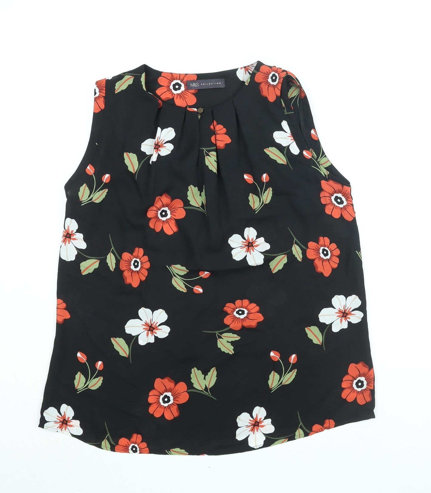 Womens UK Size 10 Marks and Spencer Black Camisole Blouse