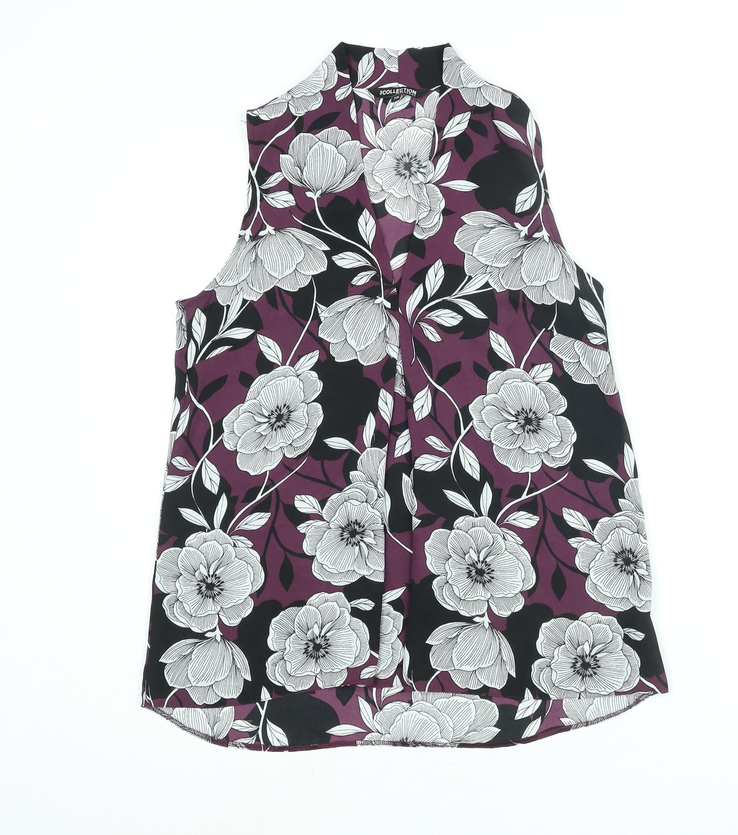 Womens UK Size 10 Debenhams Purple Camisole Blouse