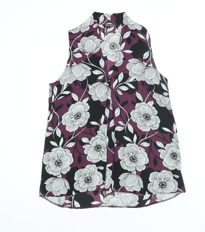 Womens UK Size 10 Debenhams Purple Camisole Blouse