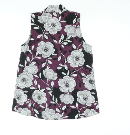 Womens UK Size 10 Debenhams Purple Camisole Blouse
