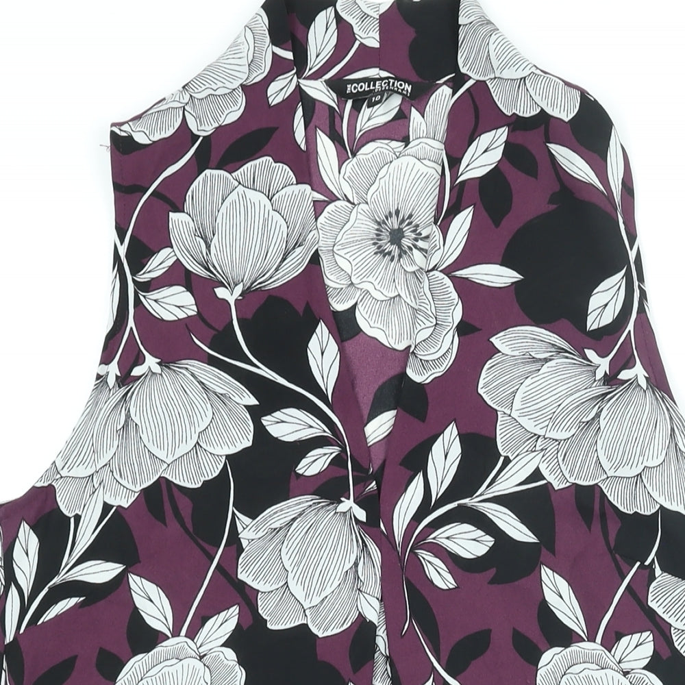 Womens UK Size 10 Debenhams Purple Camisole Blouse