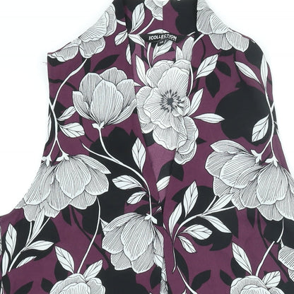 Womens UK Size 10 Debenhams Purple Camisole Blouse