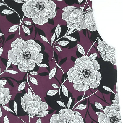 Womens UK Size 10 Debenhams Purple Camisole Blouse