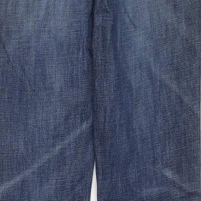 Gap Mens Blue Cotton Straight Jeans Size 28 in L32 in Regular Zip