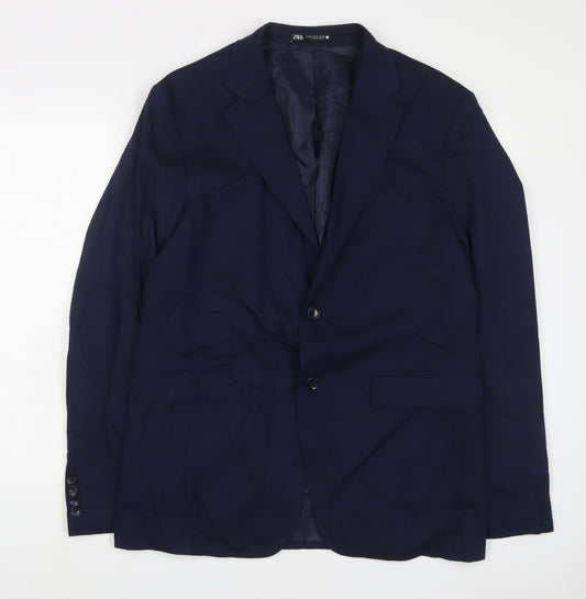 Mens UK Size 42 Zara Regular Blue Suit Jacket