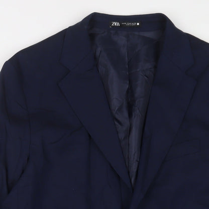 Mens UK Size 42 Zara Regular Blue Suit Jacket
