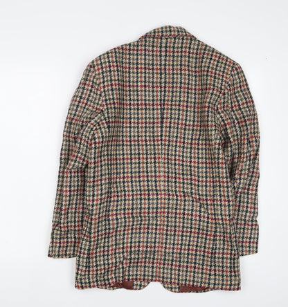 NEXT Mens Multicoloured Plaid Wool Jacket Suit Jacket Size S Regular