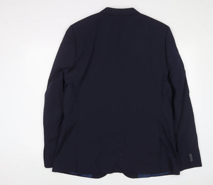 Mens UK Size 42 Marks and Spencer Regular Blue Suit Jacket