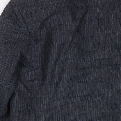 Bruce Corman Mens Blue Wool Jacket Suit Jacket Size 40 Regular