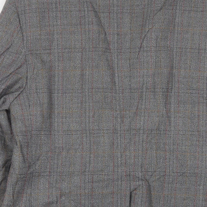 Alexandra Mens Grey Plaid Wool Jacket Suit Jacket Size 40 Regular