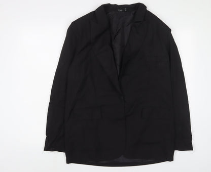 nasty ga Womens Black Jacket Blazer Size 10 Button