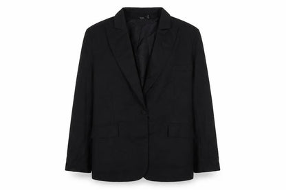 nasty ga Womens Black Jacket Blazer Size 10 Button