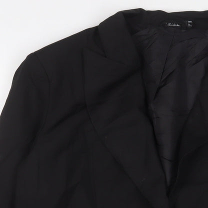 nasty ga Womens Black Jacket Blazer Size 10 Button