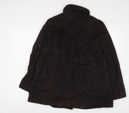 Square Womens Brown Jacket Size 14 Button