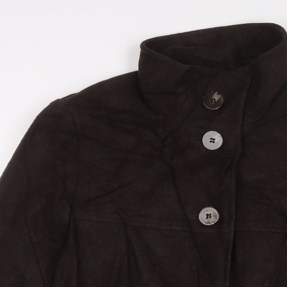 Square Womens Brown Jacket Size 14 Button