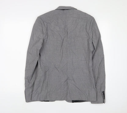 Mens UK Size 40 River Island Regular Grey Suit Jacket