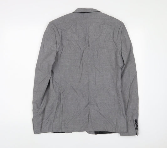 Mens UK Size 40 River Island Regular Grey Suit Jacket